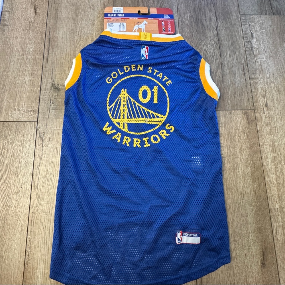 Pets First NBA Dog & Cat Mesh Jersey, Golden State Warriors, XL NWT 🐾